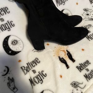 Stuart Weitzman black suede and neoprene knee high boots